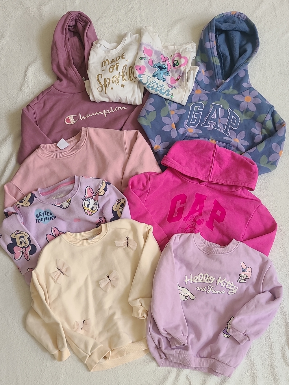 GAP zara Champion Girls' Pink Hooded Sweatshirts Tops Size 5T Bundle Pink Purple